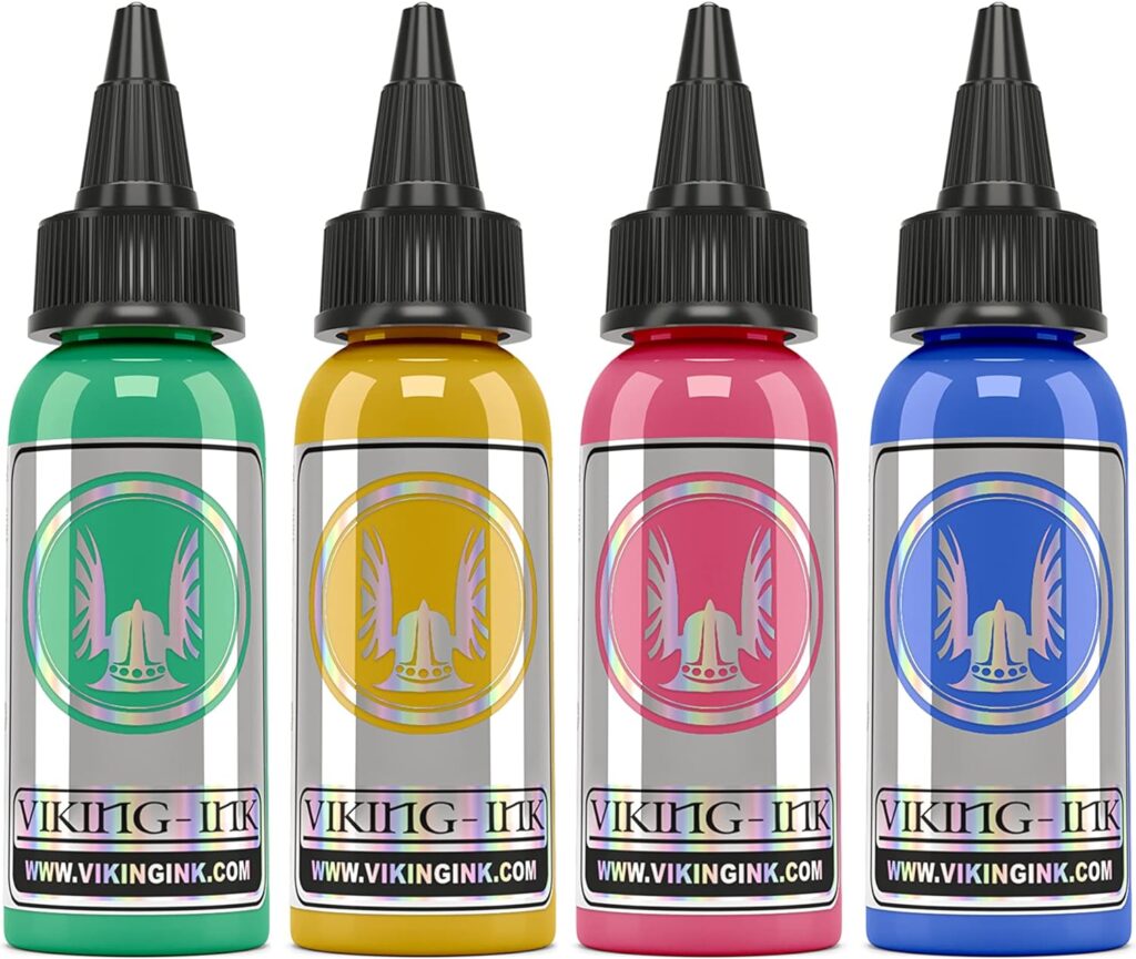 VIKING INK Tinta KIT 4 ud BOREAL para tatuaje 30ml