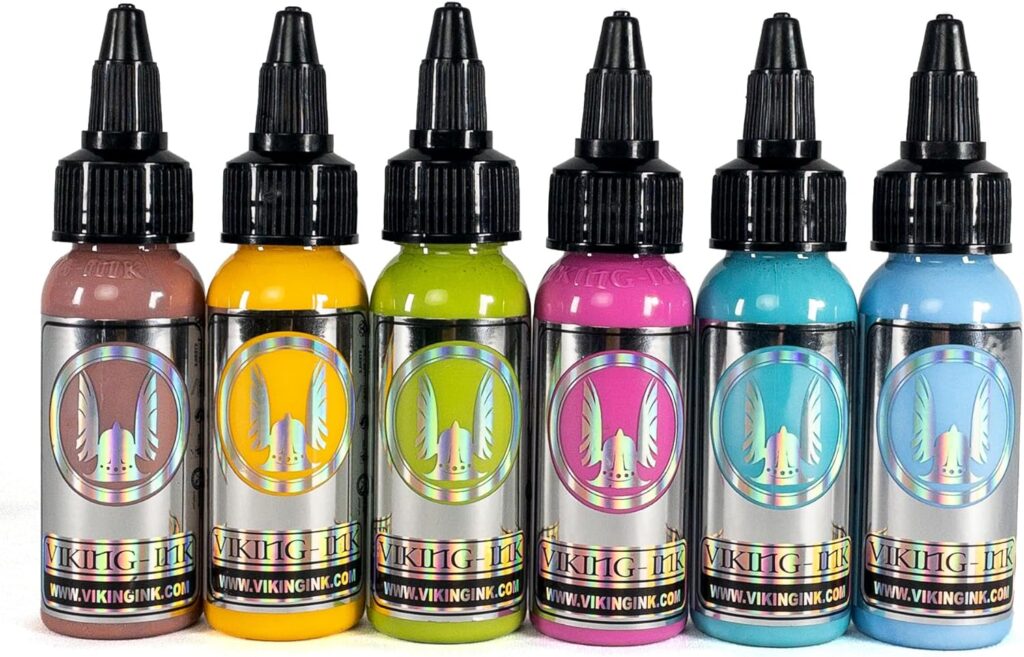 VIKING INK - KIT 6 PASTEL 1oz (30ml) 6 ud - Kit Tintas Tatuajes